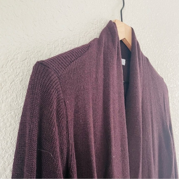 Leith NWT Dark Purple Ribbed Knit Duster Cardigan - Picture 3 of 15